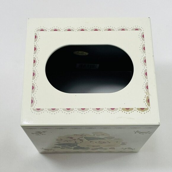 Vintage Japan Andre Richard Tissue Box Cover Square Cube Flower Spring Summer - Picture 3 of 12